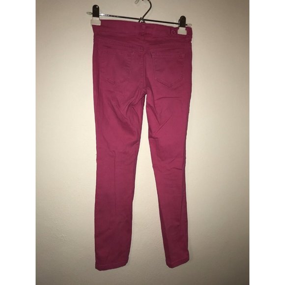 L E I Jeans Girls 10 Kate Low Rise Skinny Pink Stretch Waist - Picture 4 of 7